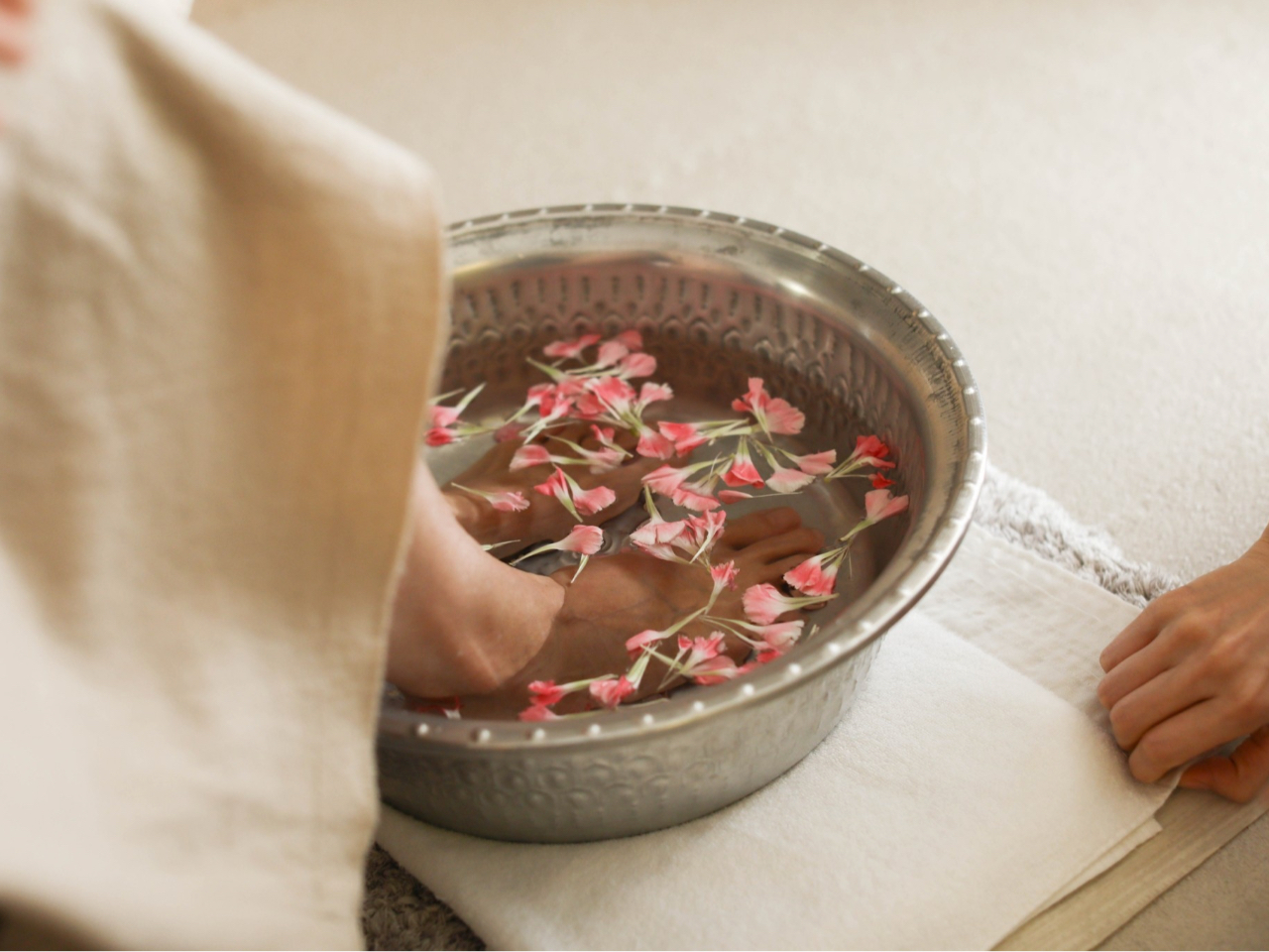 サービス足湯付き