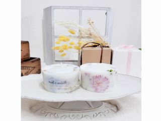 植物性のソイワックスを使用したボタニカルアロマキャンドル