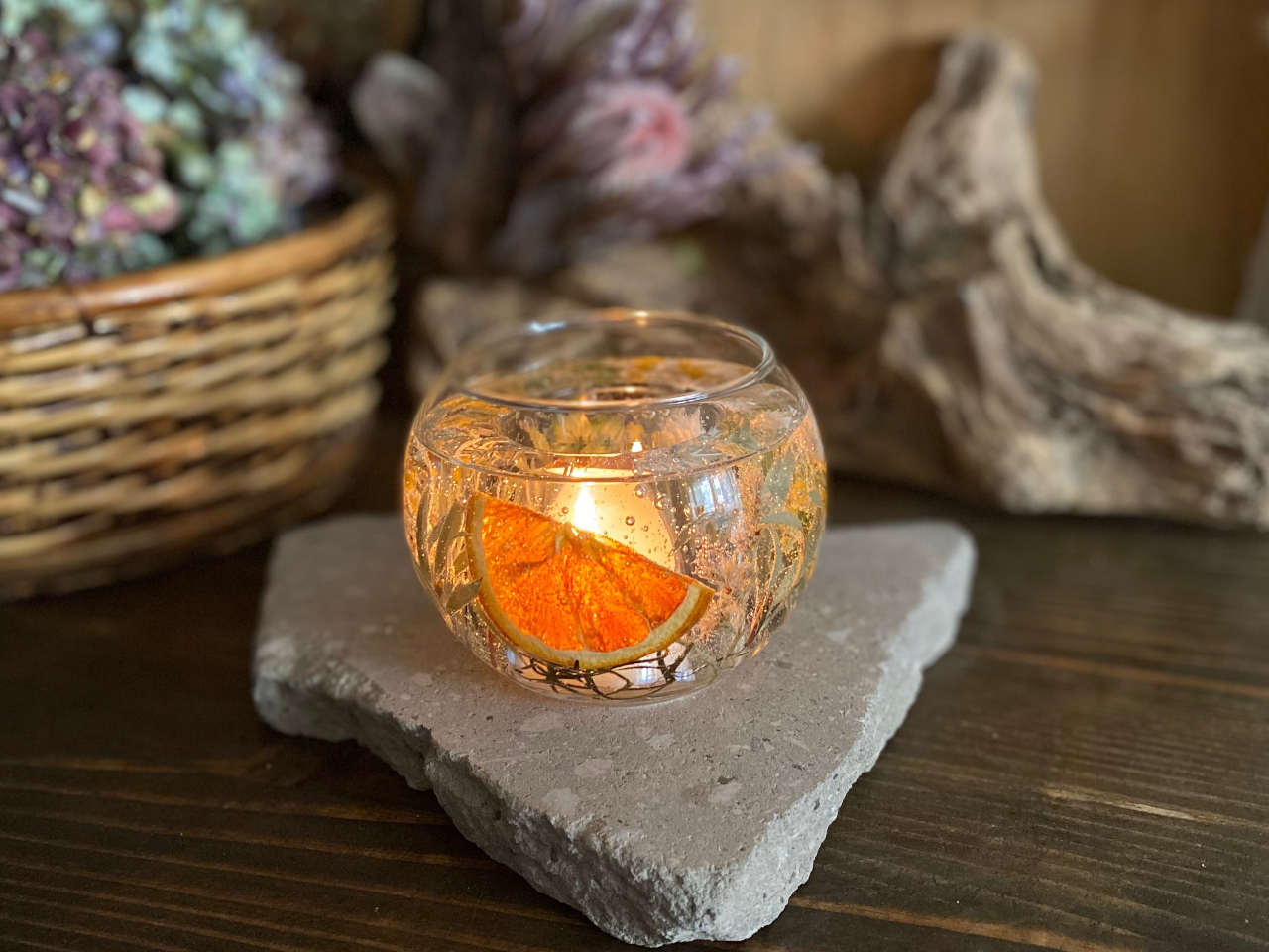 札幌・宮の森】透明感と花が美しい≪キャンドルホルダー≫レッスン