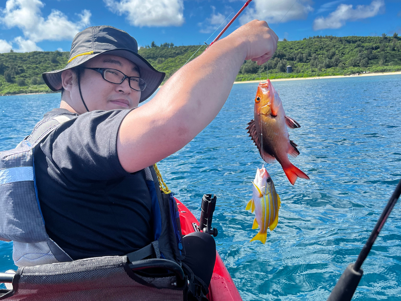 エサ釣りで爆釣でしたね 10種目釣りあげてました