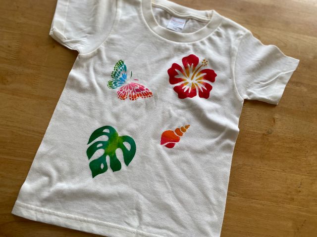 【お手軽60分完成見本】4400円 キッズTシャツに4デザイン