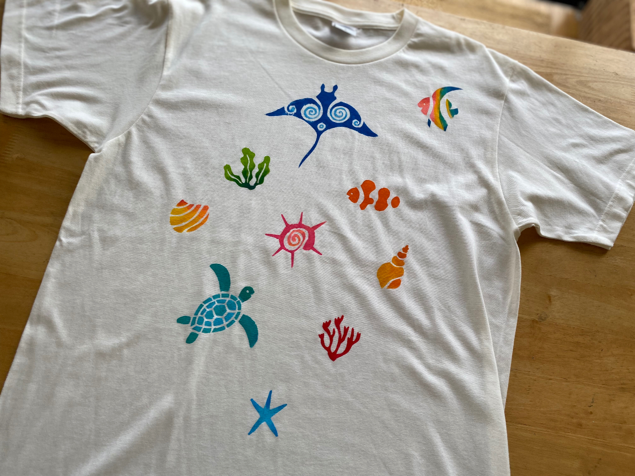 【90分プラン完成見本】8300円  大人Tシャツに8デザイン+オプション2つ