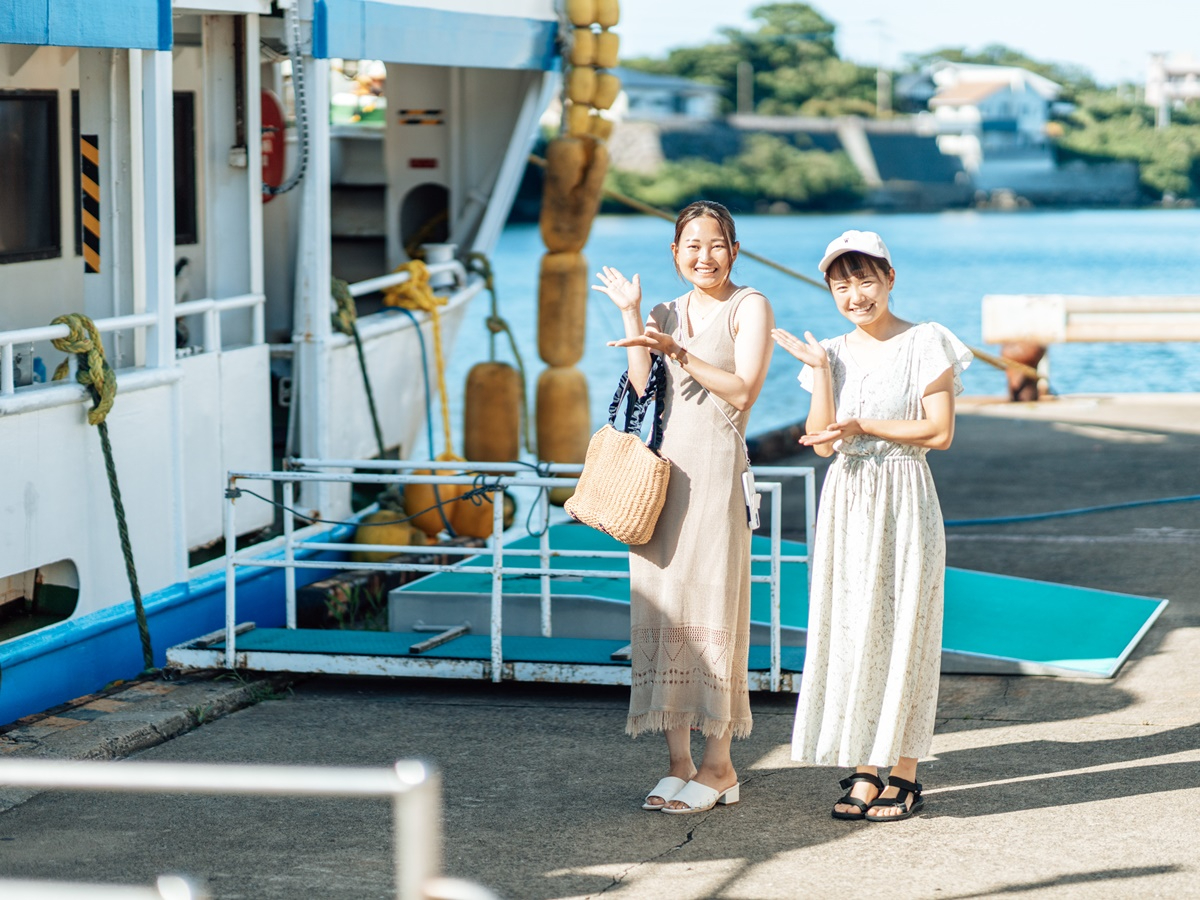 いけすで釣り体験