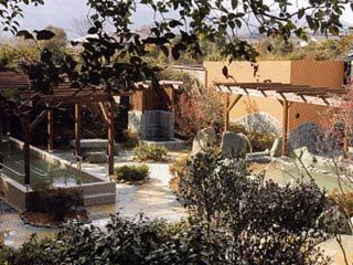 庭園と岩風呂、打たせ湯、歩行浴、玉砂利歩行、寝湯などお楽しみください。