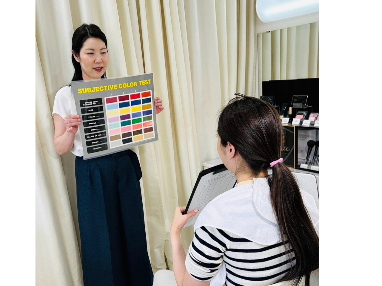 パーソナルカラータイプのお話もさせていただきます!今後にも役立ちます!