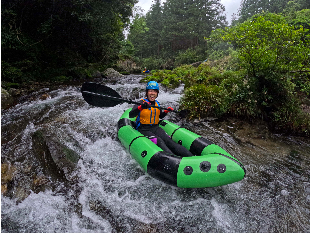 水量によってエキサイティングな川下りにもなります♪