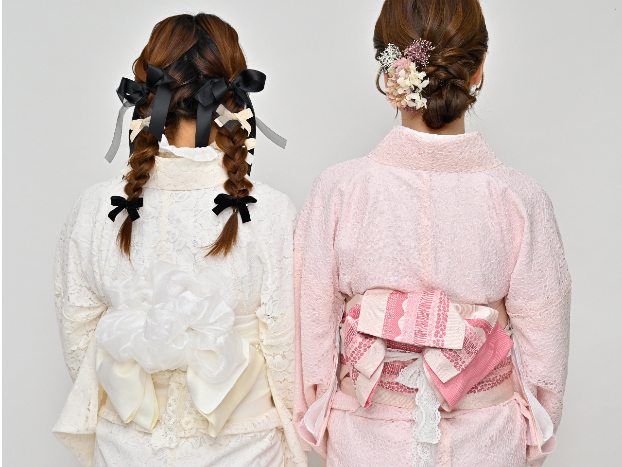 チュールがアクセントに!ヘアセット付き、髪飾りもつけ放題