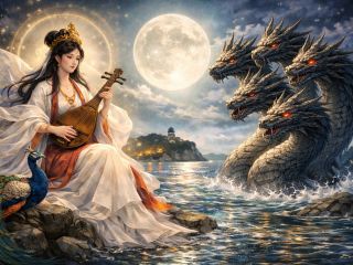 これは弁財天と五頭龍伝説をもとにしたイメージビジュアルです。