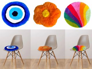 タフティング体験☆素敵なインテリアにもなるラグを作ろう!(写真は40×40サイズ)