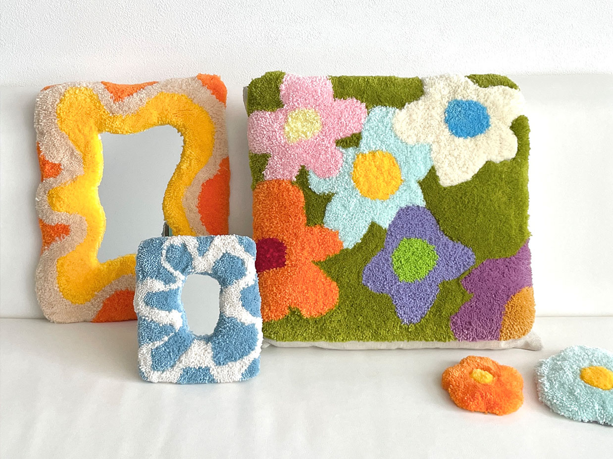 ドラゴンボール 海外作家 タフティングラグ タコの触手ラグ タフ