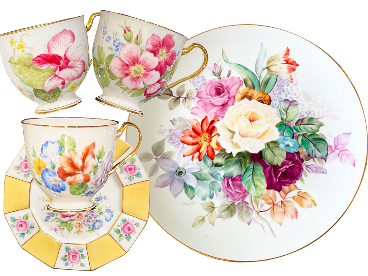 元ノリタケペインターが講師をします!本格的なチャイナペイント体験。体験では16センチのお皿に絵付けをしていきます