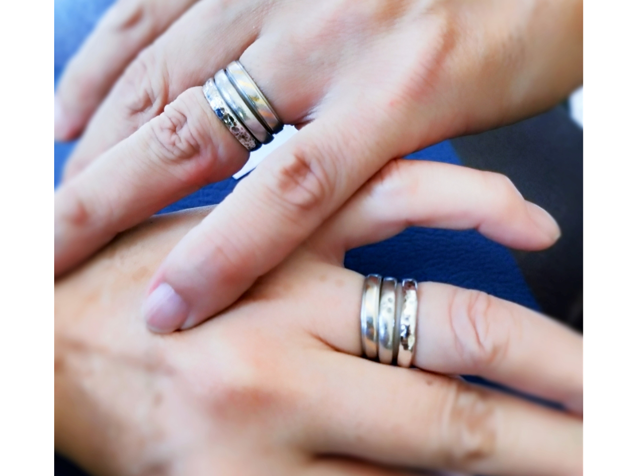 今までの記念日のリングと重ねづけ♪