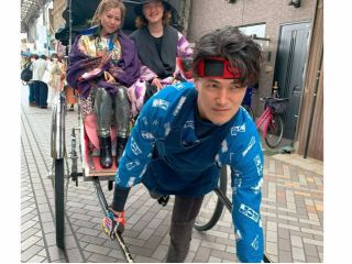 人力車をひく「俥夫」(しゃふ)の体験ができる!2人まで乗車OKです★