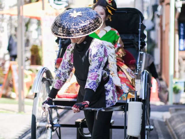 俥夫の衣装で!パチリ!