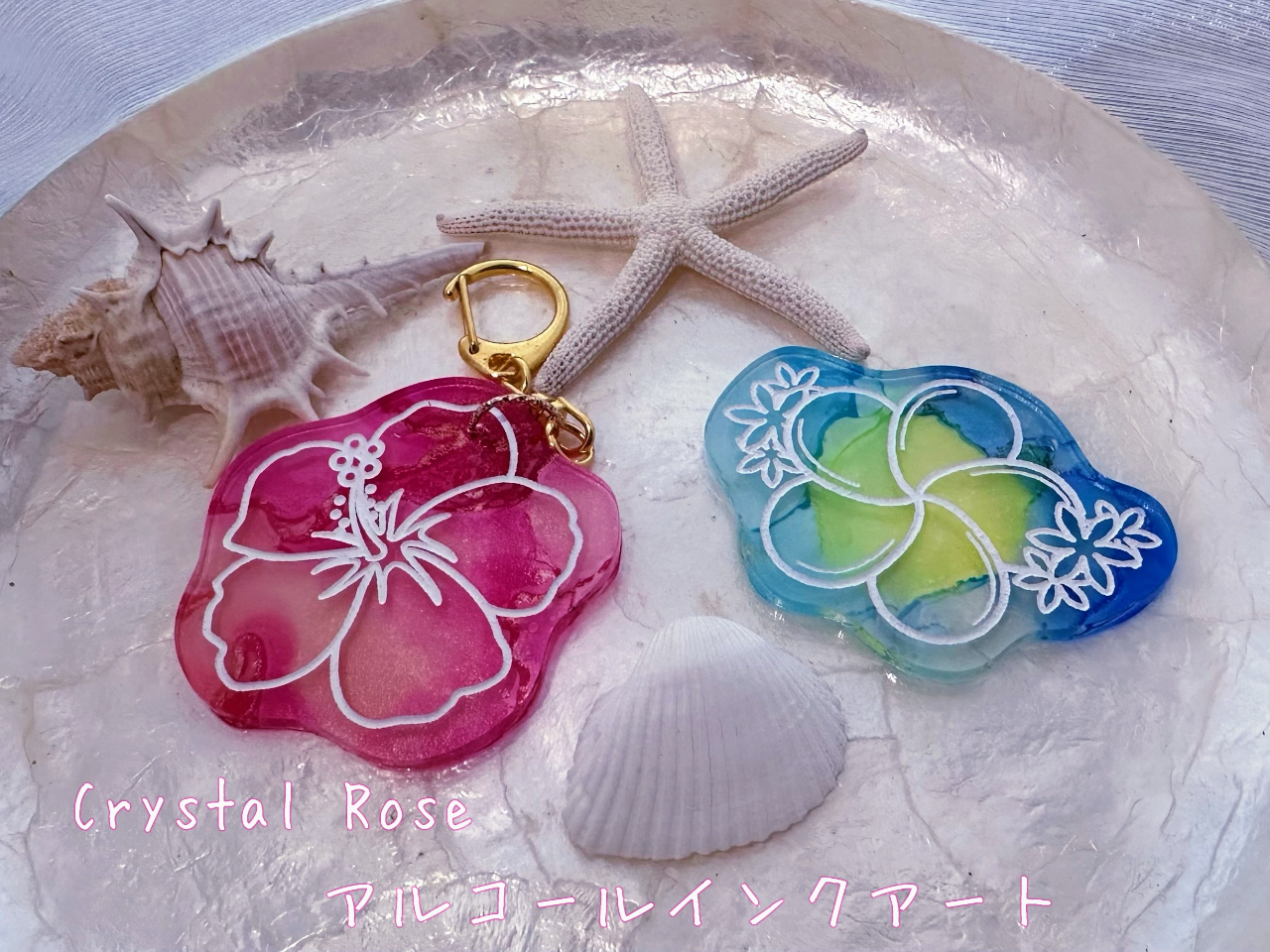 イルカ アルコールインクアート ピンク系 2_7cd09c656f02572defea403ba878