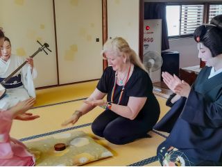 Traditional Game Playing with Geisha!