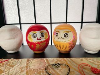 だるまを可愛くアート♪沢山のパーツで可愛くデコってみませんか?