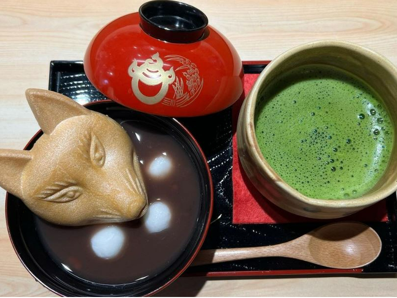 お狐抹茶セット