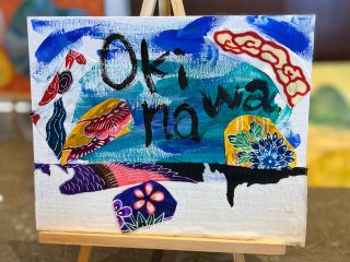 琉球の布を再利用して世界に一つのアート体験