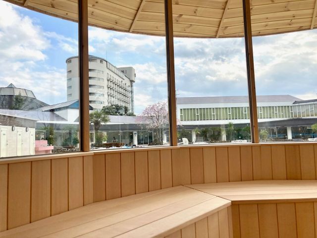 サウナ室内からの景色