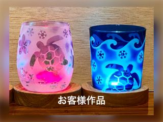 お客様作品です!下からライトアップしてます。