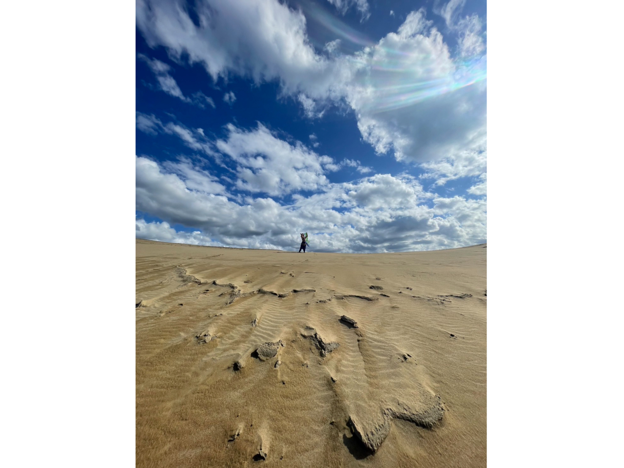 空と砂丘!迫力の一枚