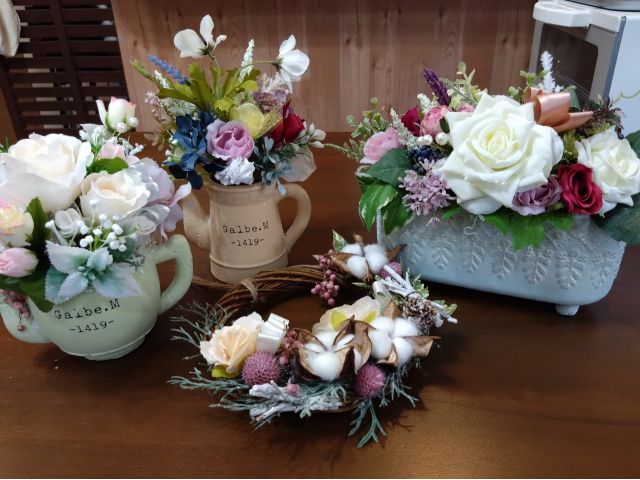 【アーティフィシャルフラワー体験】作品例