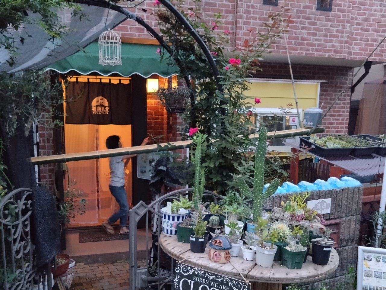 横浜から湘南方面に向かう途中の住宅地にあります。山小屋のような手作り感満点のお店です。多肉植物やカフェで軽食(ピザ・かき氷、パフェなど)も楽しめます。