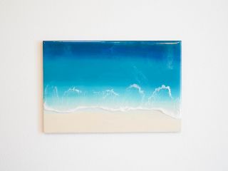 宮古ブルーをお部屋に飾ろう♪A5サイズの本格レジンアート体験