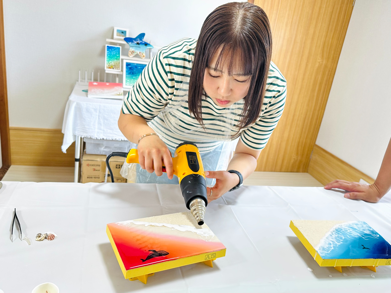 オーシャンアート(海アート) NO-5 オーシャンアート 波レジンアート 海【長方形R-05】 絵画 SAYME 通販