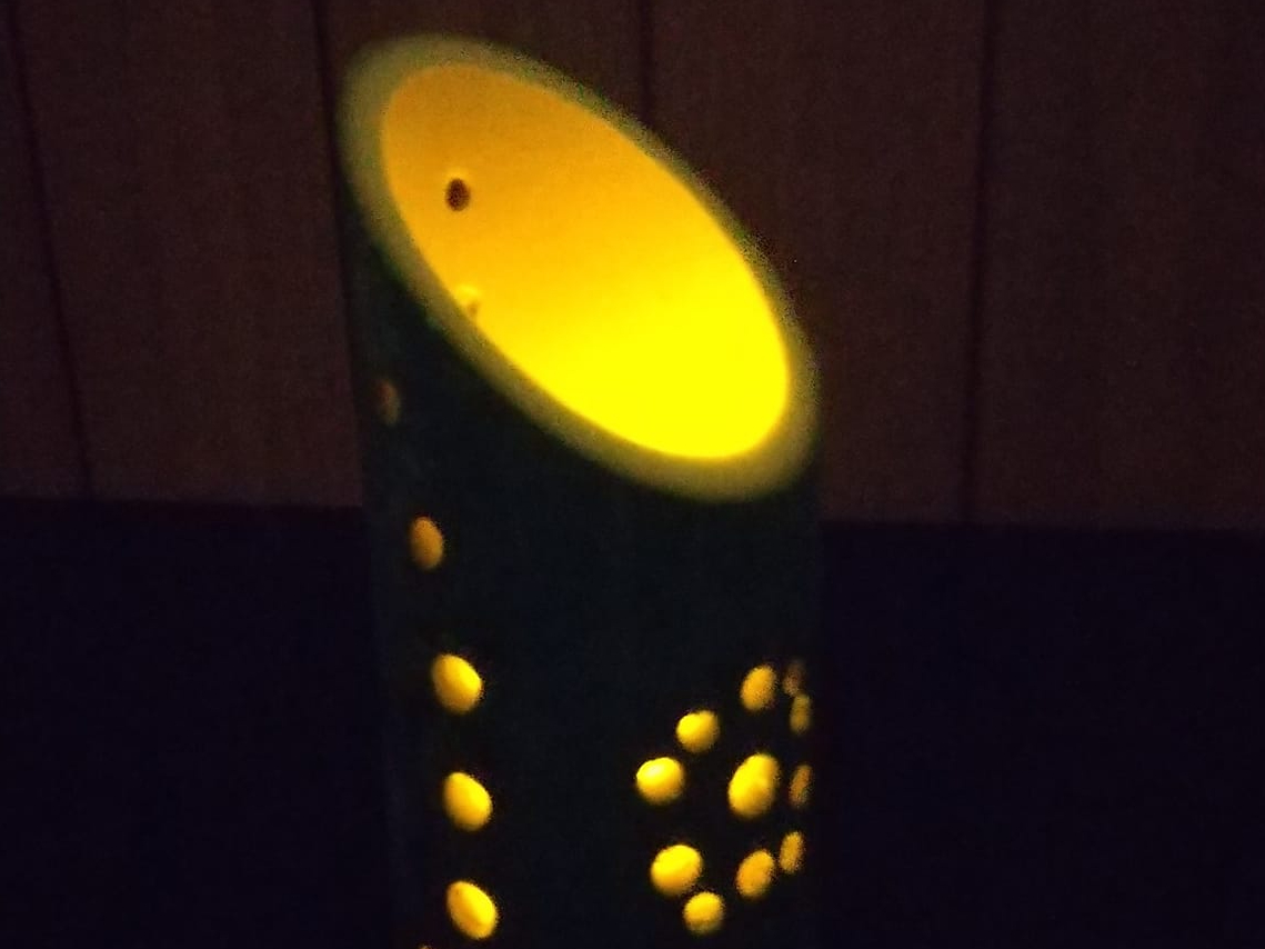 里山の竹でオリジナルランプシェードづくり♪