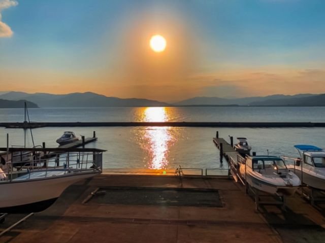 夕方からは夕日が綺麗に見える日もあります♪