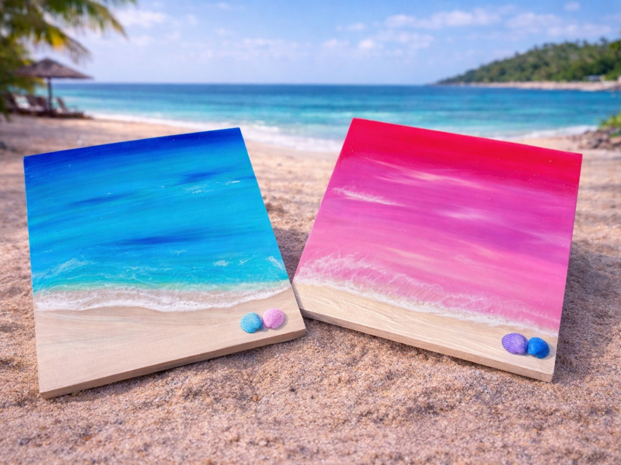 海のレジンパネル製作体験 後日完成品も配送or受け取り可能♪~カップル・ファミリ...