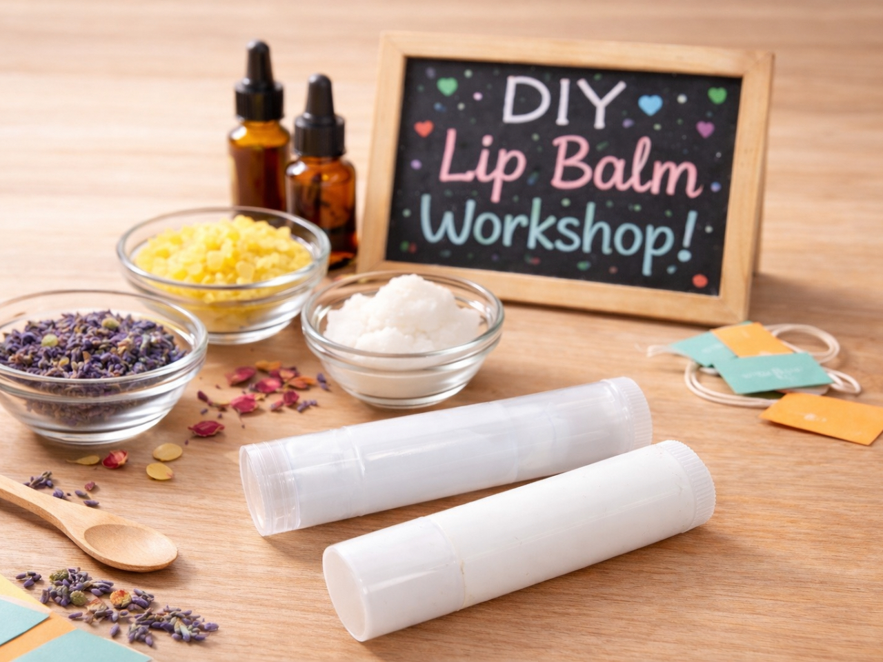 リップクリーム作り♪当日お持ち帰り可能です♪天然素材で作る保湿抜群リップクリーム...