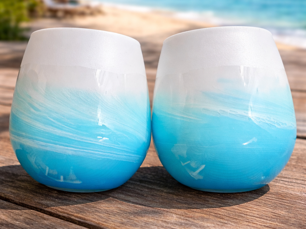 オーシャンタンブラー・グラス 2個 製作体験 後日完成品も配送or受け取り可能♪...