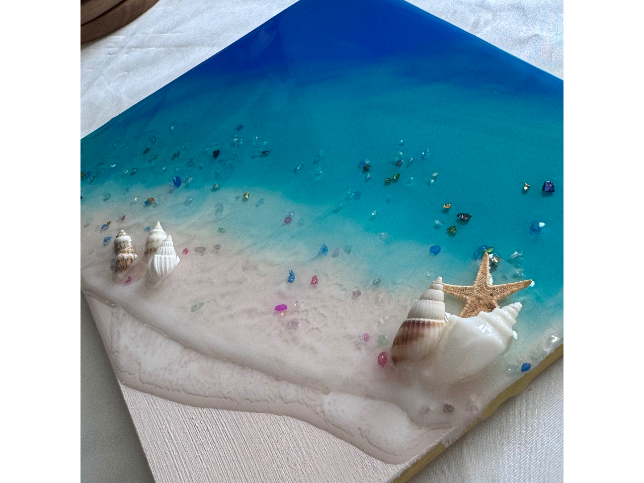 海のレジンパネル製作体験 後日完成品も配送or受け取り可能～カップル