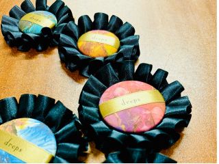 アルコールインクアート ロゼットチャーム