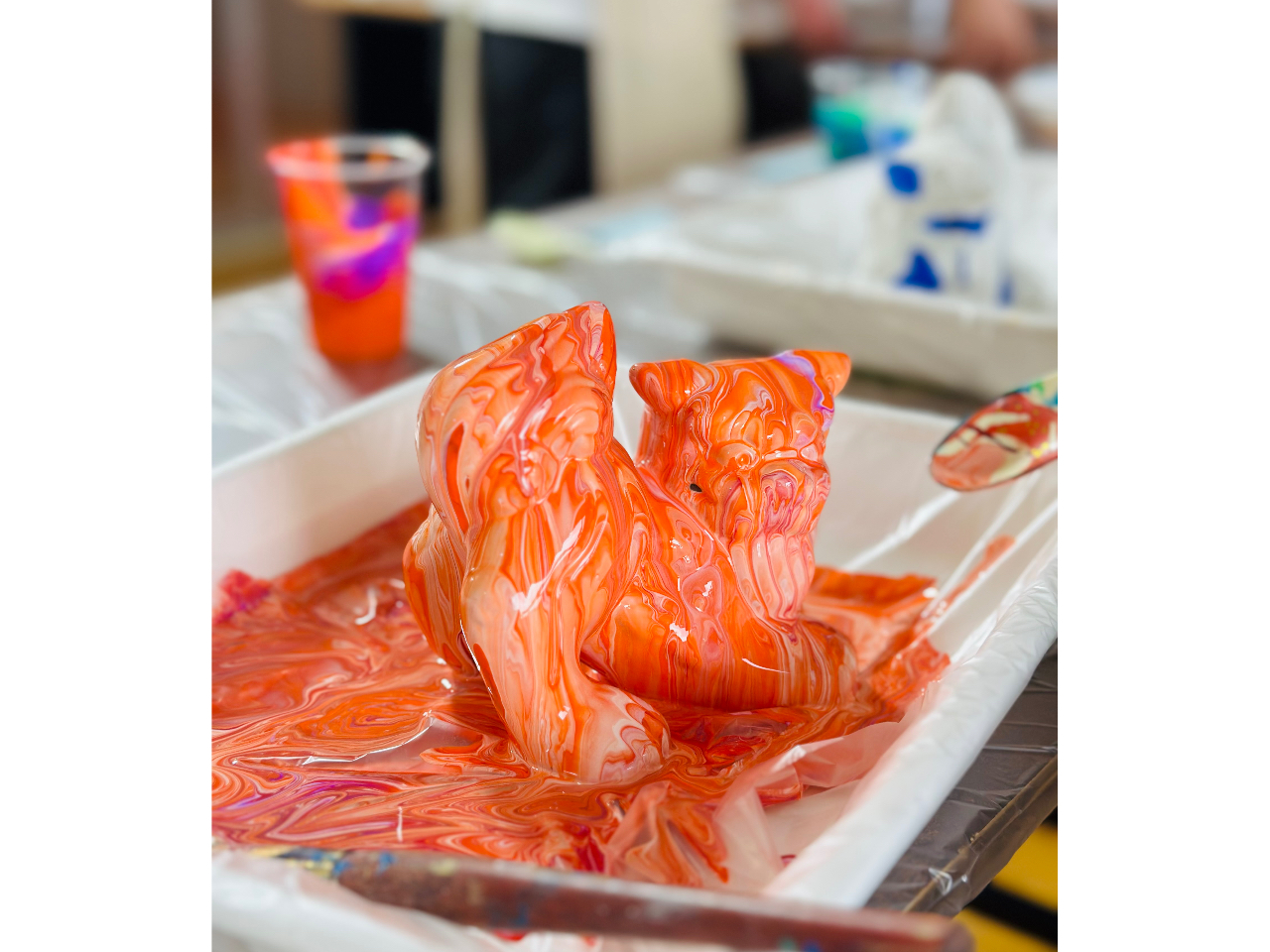 自分の選ぶ色でオリジナルシーサーの出来上がりです