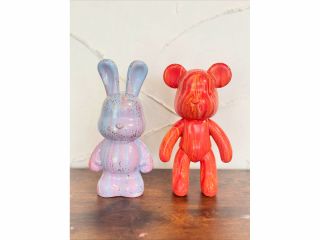 オーソドックスなウサギやクマのフィギュアです