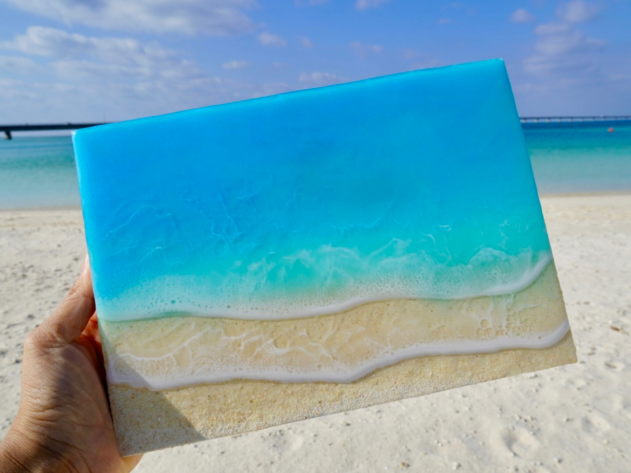 自分だけのオリジナルの海を作りましょう♪当日は波一層でのご案内です。