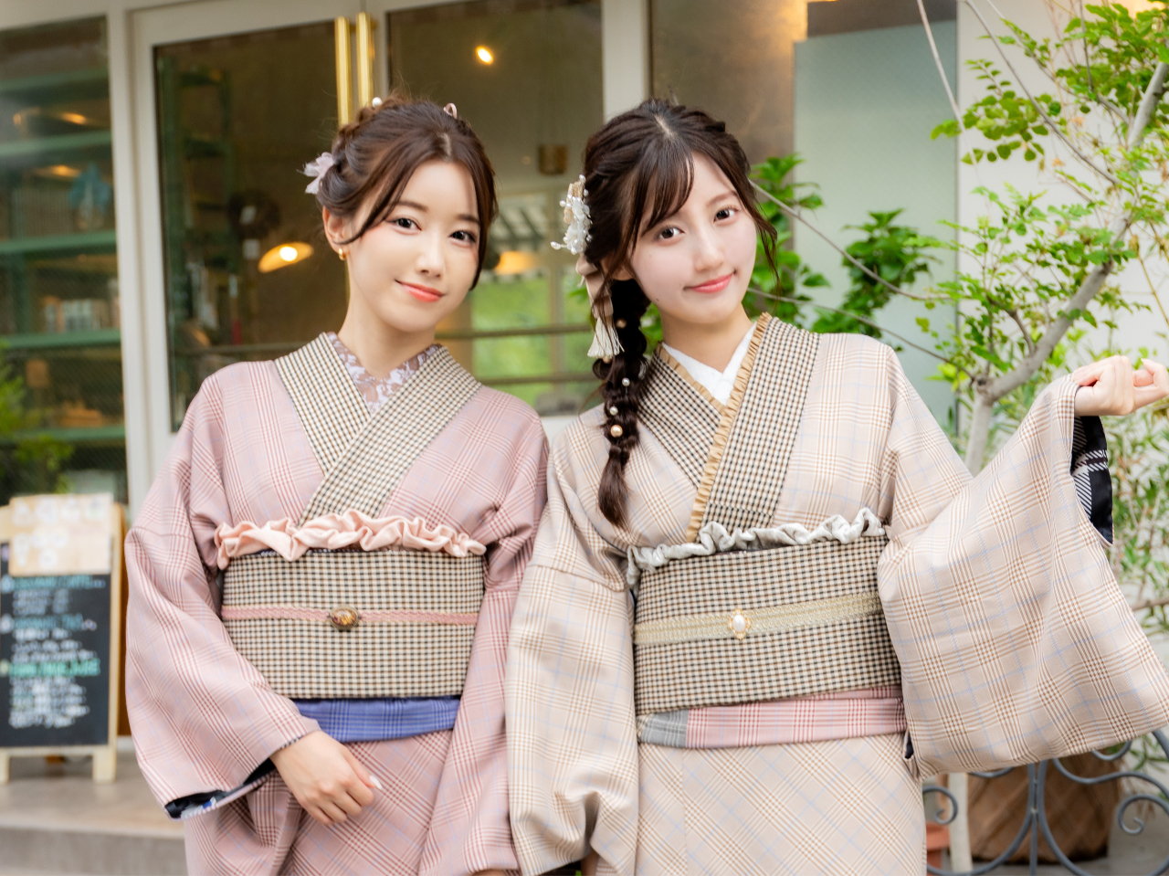 【福岡天神・着物レンタル】シンプルデザイン着物一式♪スタンダードプラン