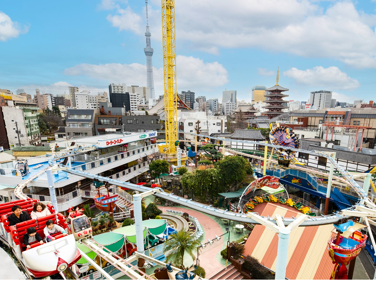 花やしきおうちで遊園地 入園券】浅草花やしき☆＜直前予約OK＞＜当日予約OK＞ファミリー