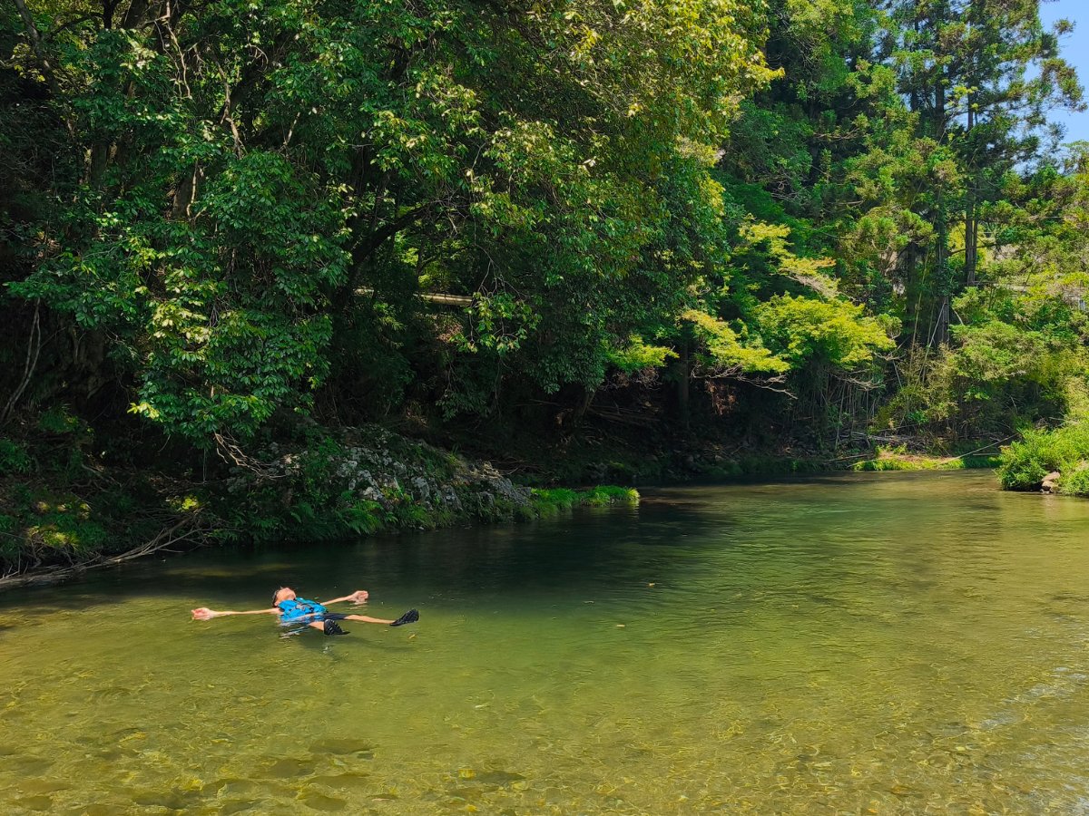 清流島田川が水風呂に!