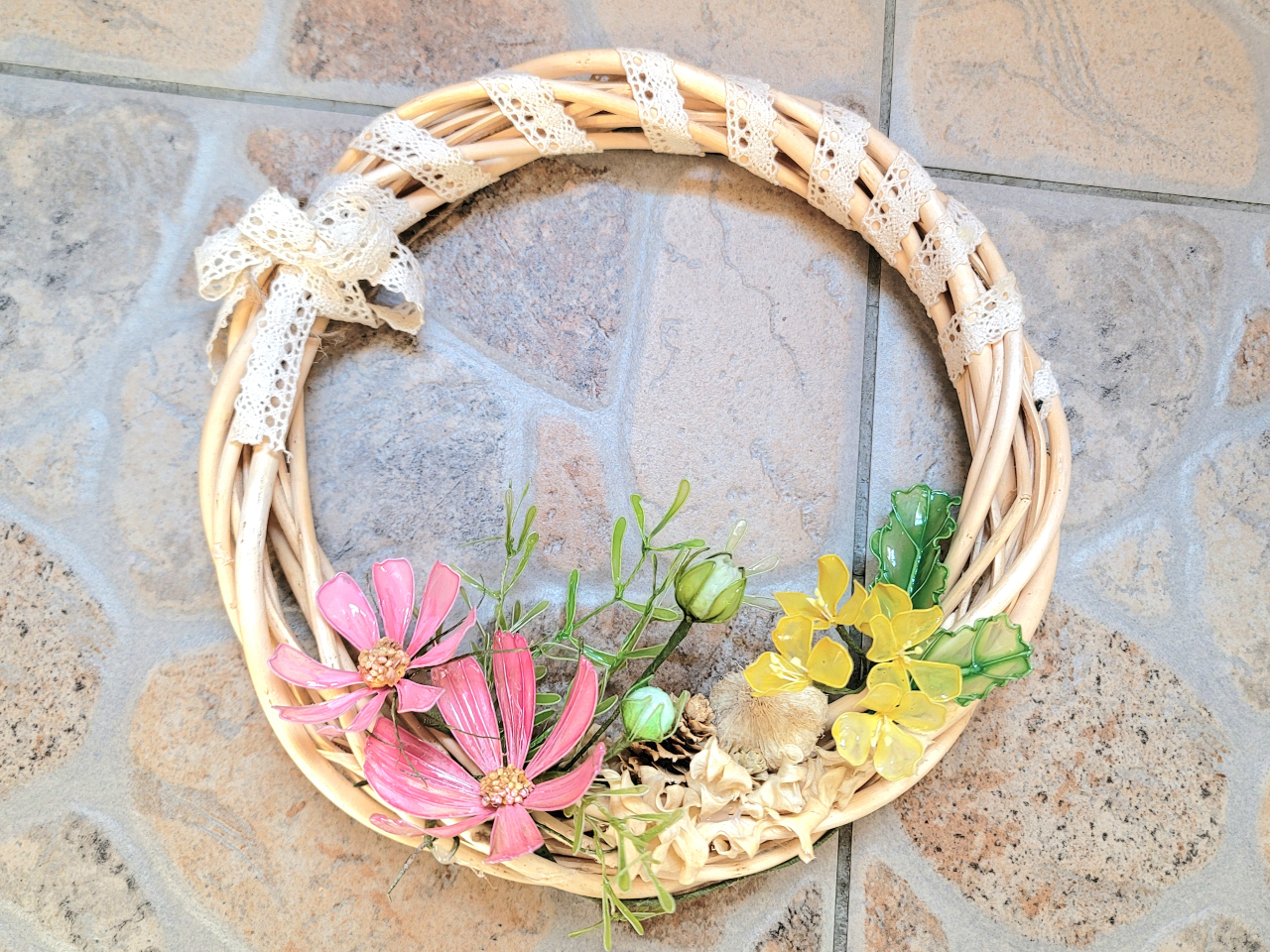 【期間限定】樹脂で花びらを作るアメリカンフラワー制作体験♪秋のナチュラルリース★...
