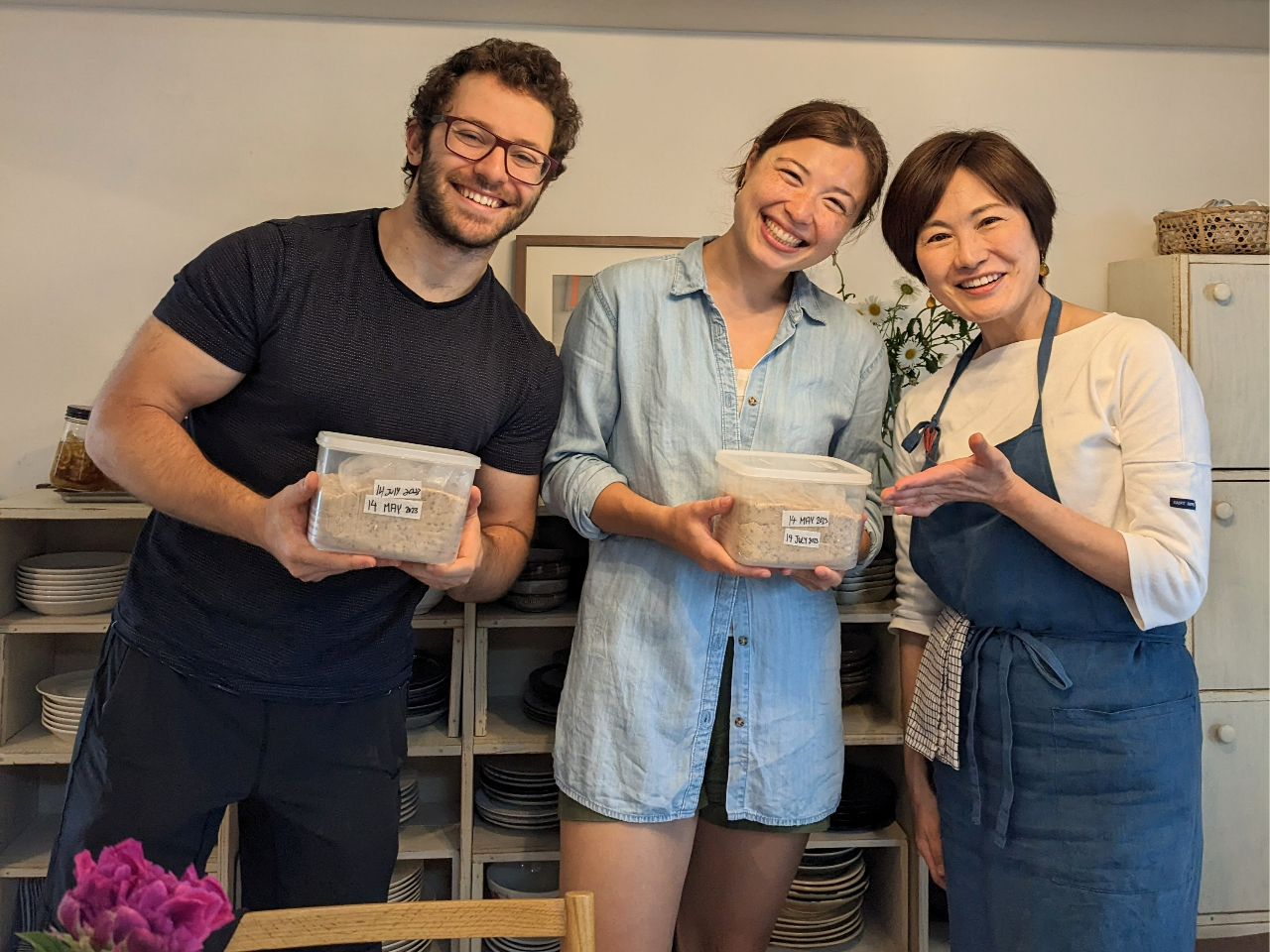 You can take home your own miso. It can be stored at room temperature.