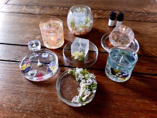 ジェルキャンドルのさまざまな技法を学べます。