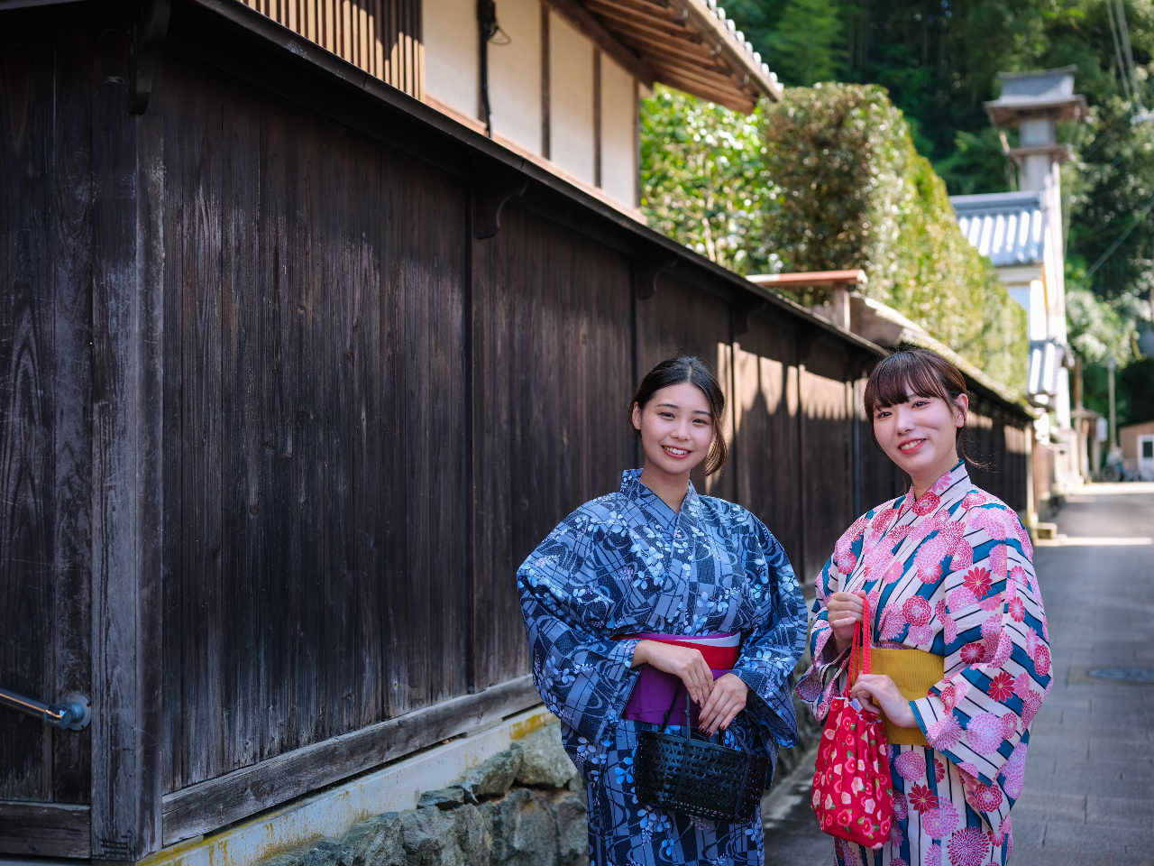 城下町の雰囲気にぴったりな浴衣