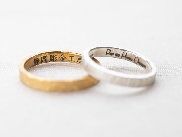 打刻刻印以外にもオプションでレーザー刻印を入れることも出来ます。