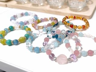 オリジナル天然石ブレスレット作り