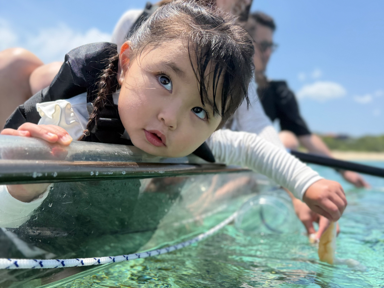 ドローンプランについている餌やり体験♪ドローン追加のお客様にはこんなステキなお写真もスタッフがお撮りします!